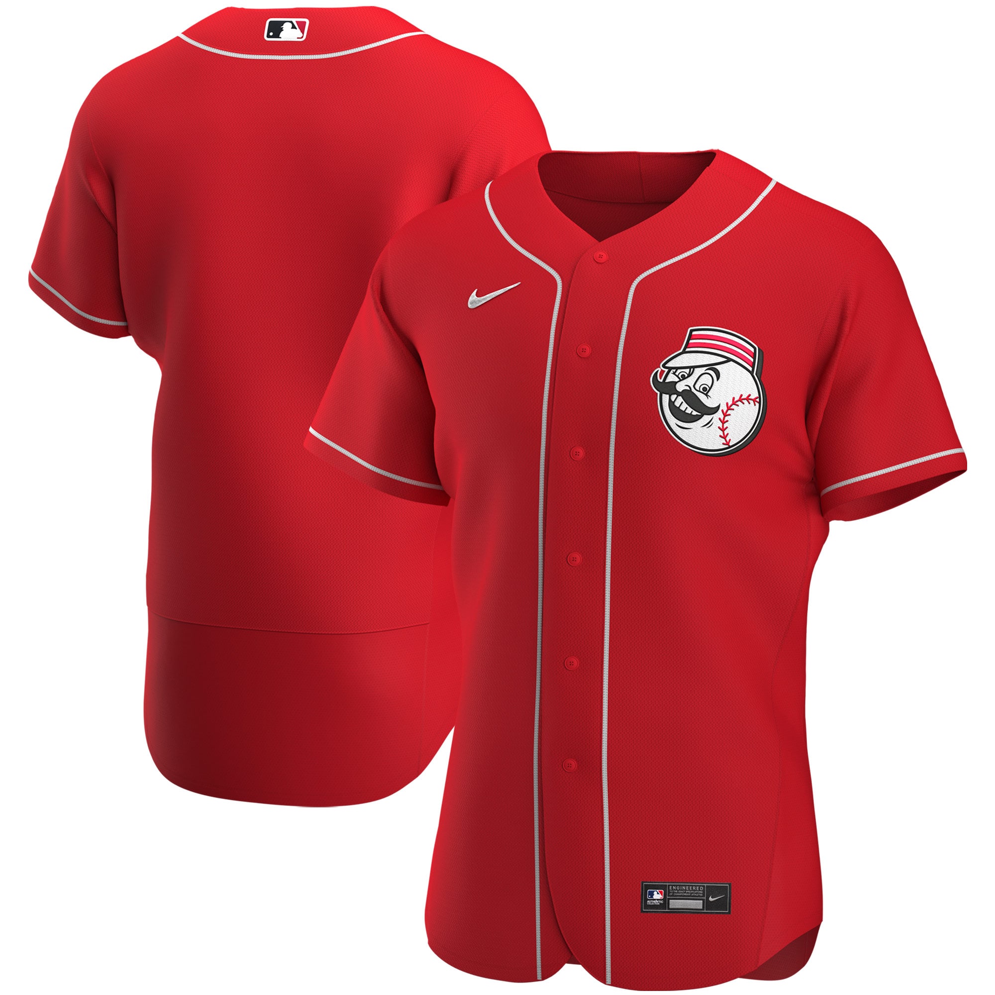 Cincinnati Reds Nike Scarlet Alternate Authentic Team Logo Jersey