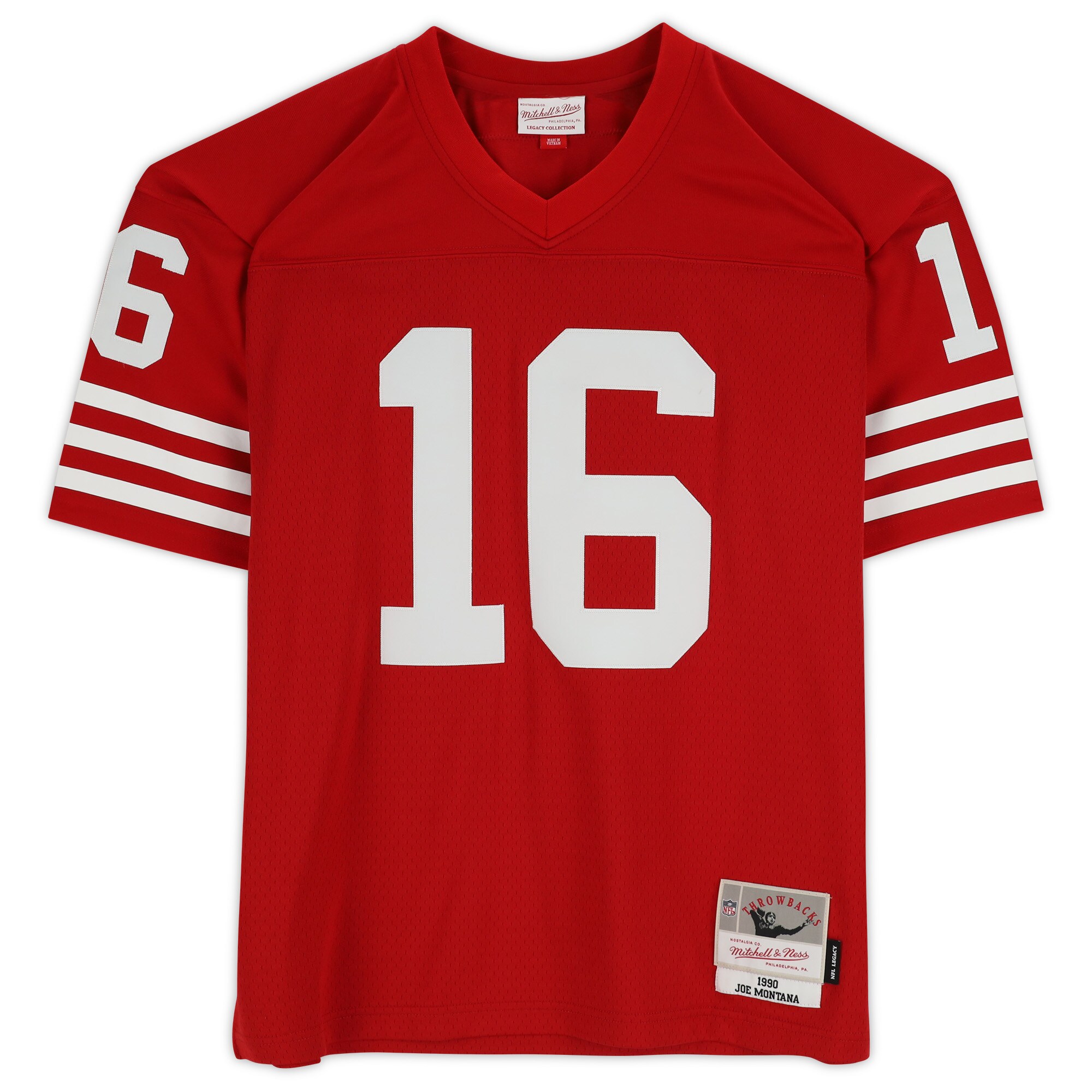 Joe Montana San Francisco 49ers Autographed 1990 Throwback Scarlett Replica Jersey