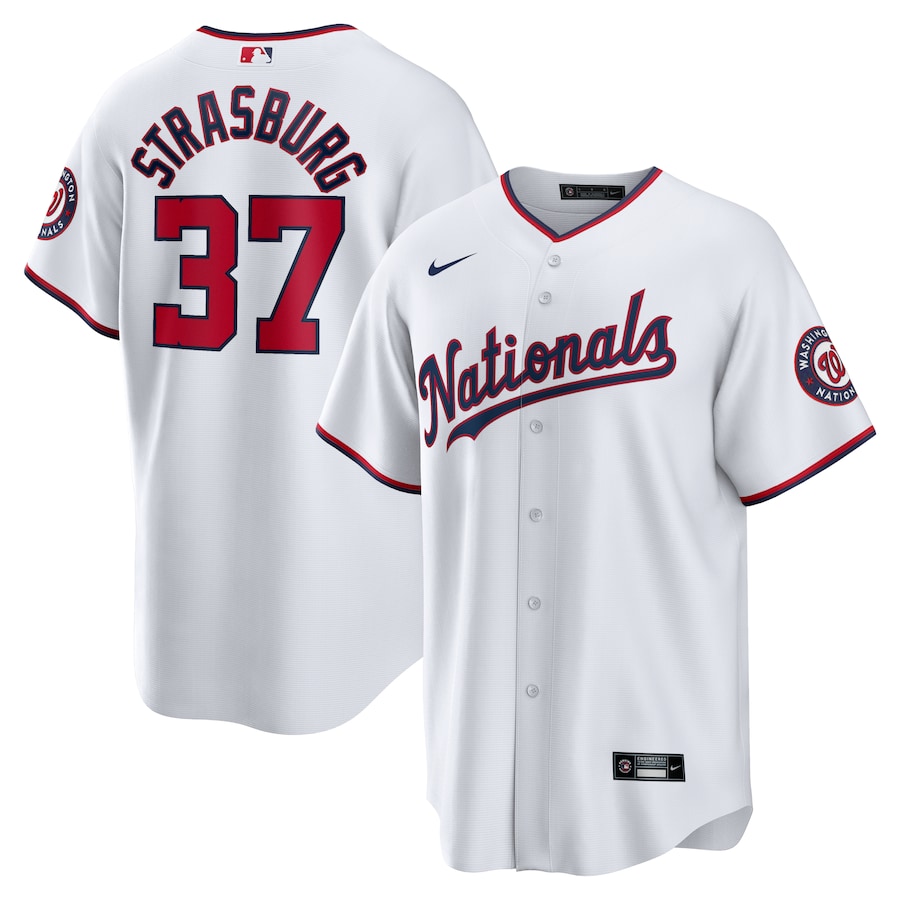 Washington Nationals Stephen Strasburg Nike White Home Replica Jersey