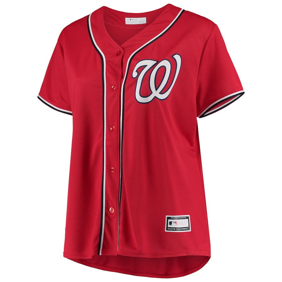 Washington Nationals Red Plus Size Alternate Replica Team Jersey
