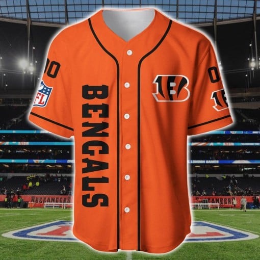 Cincinnati Bengals (Your Name & Number) NFL Baseball Jerse