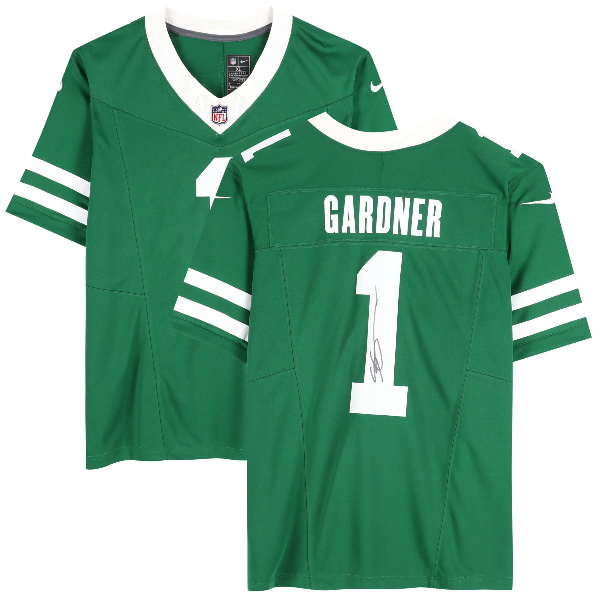 Ahmad Sauce Gardner New York Jets Autographed Green Jersey