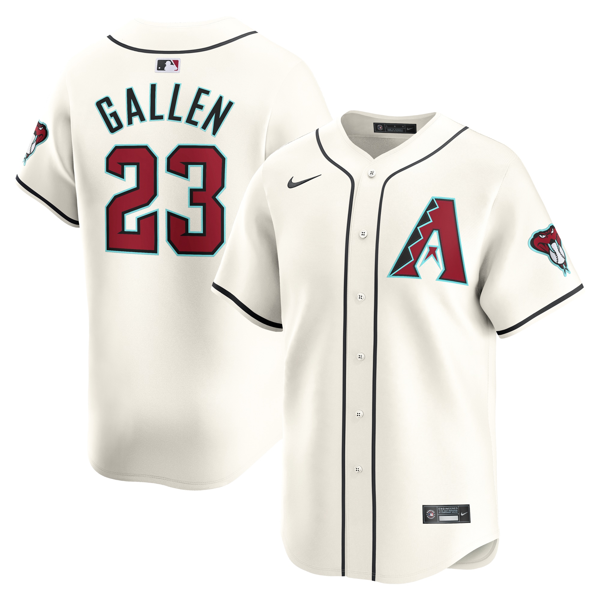 Arizona Diamondbacks Zac Gallen Nike White Home Limited Player Jersey