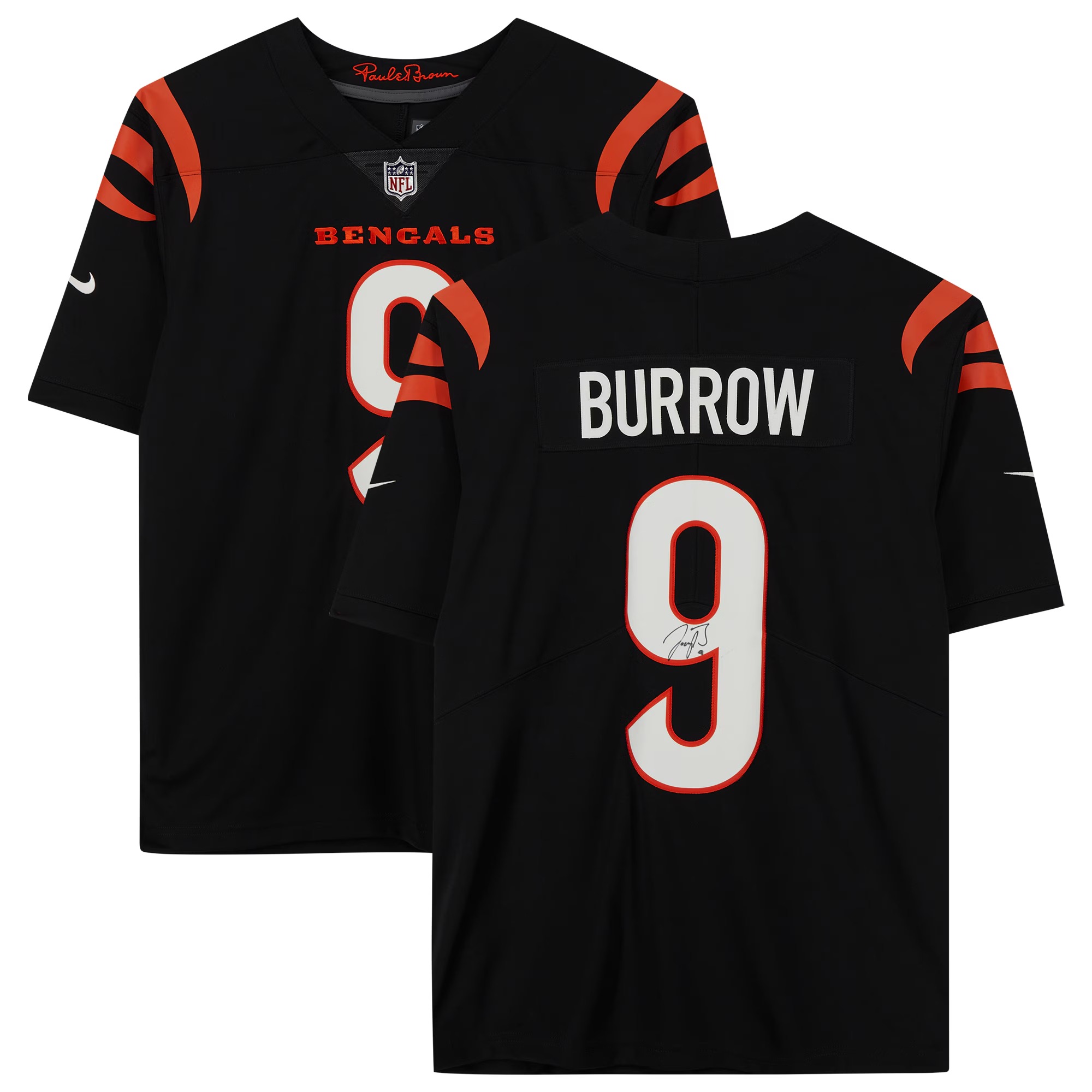 Joe Burrow Cincinnati Bengals Autographed Nike Black Vapor Jersey