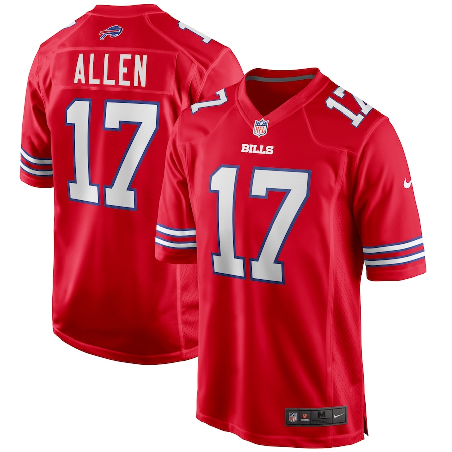 Buffalo Bills Josh Allen Nike Red Alternate Game Player Jersey