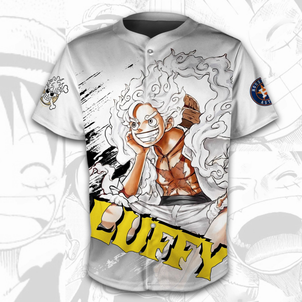 Houston Astros x One Piece Luffy Gear 5 Joy Boy Awakening MLB Baseball Jersey