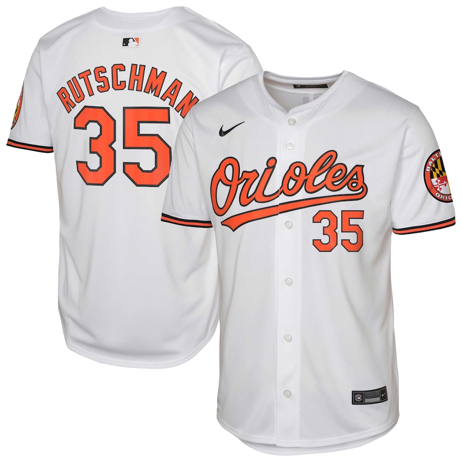 Baltimore Orioles Adley Rutschman Nike White Home Limited Player Jersey