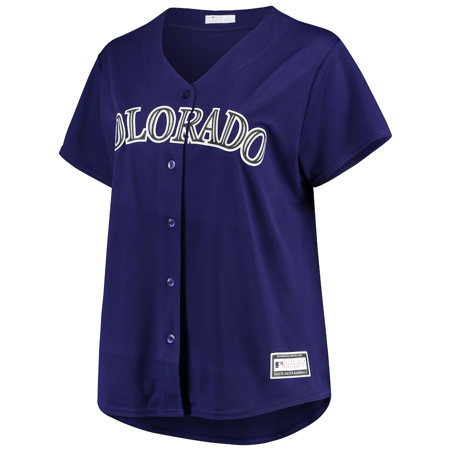 Women’s Colorado Rockies Purple Plus Size Alternate Replica Team Jersey