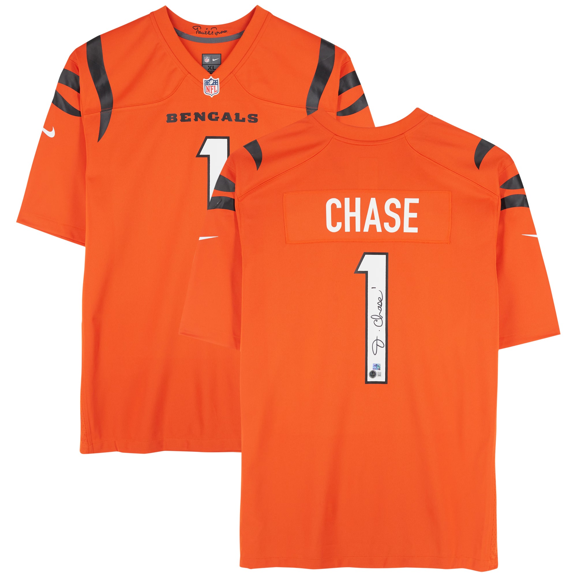 Ja’Marr Chase Cincinnati Bengals Autographed Nike Orange Jersey