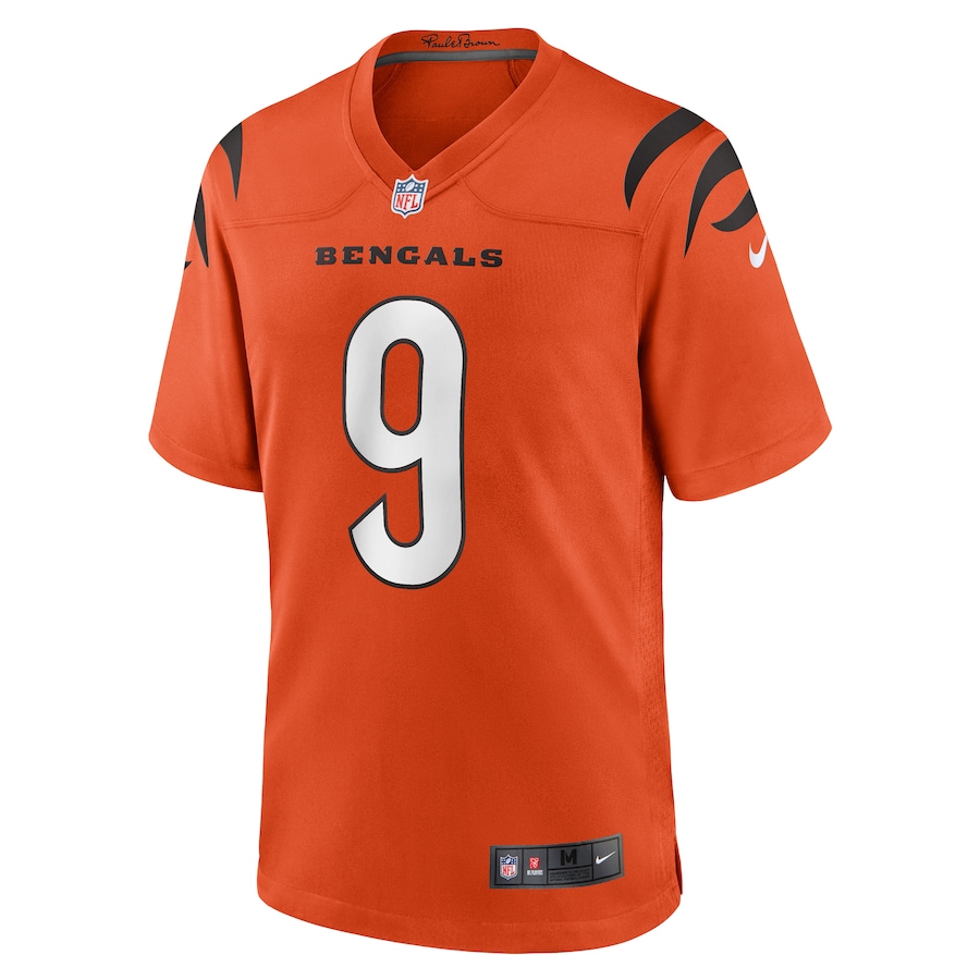 Cincinnati Bengals Joe Burrow Nike Orange Game Jersey