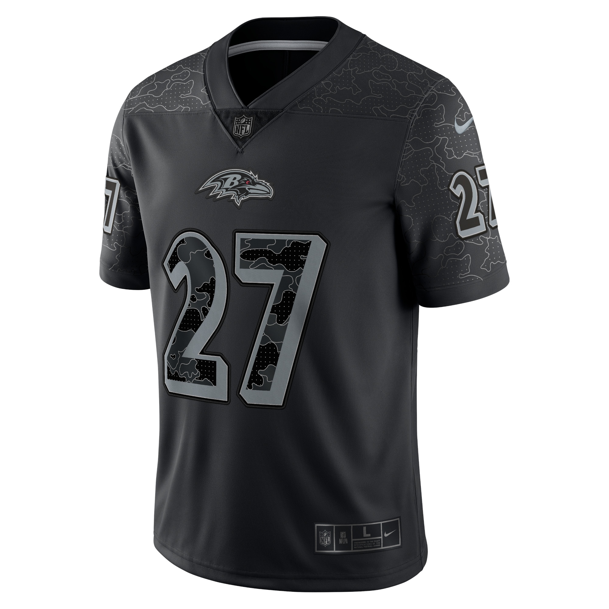 Baltimore Ravens J.K. Dobbins Nike Black RFLCTV Limited Jersey