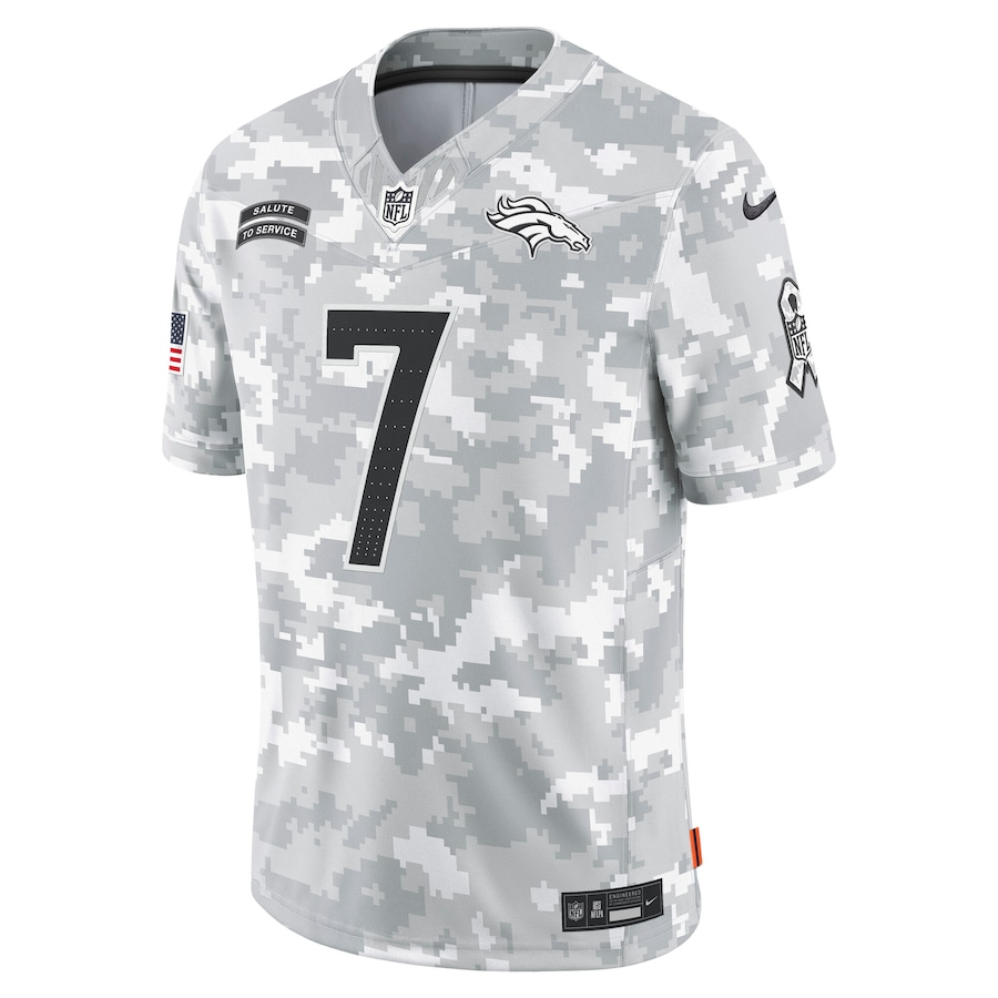 Denver Broncos John Elway Nike Arctic Camo 2024 Salute to Service Retired Player Limited Jersey