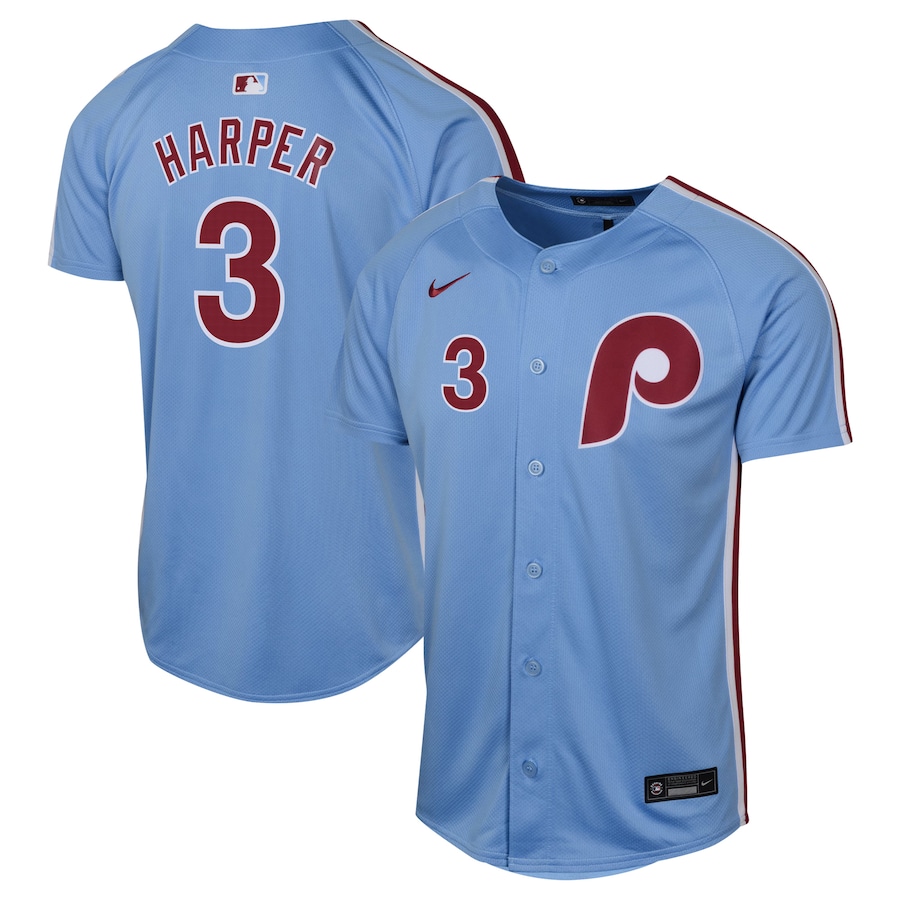 Bryce Harper Philadelphia Phillies Nike Youth Alternate Limited Player Jersey – Light Blue