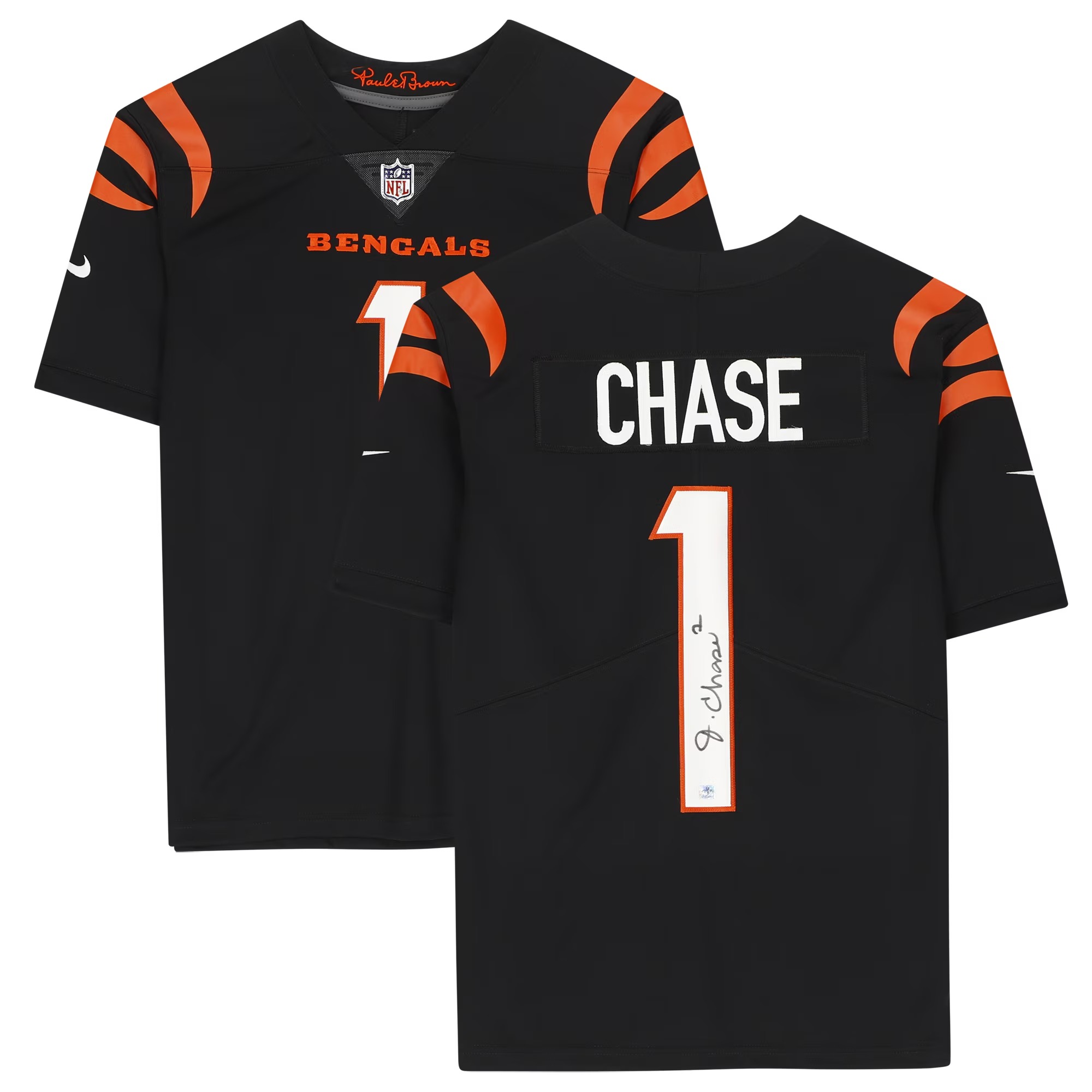 Ja’Marr Chase Cincinnati Bengals Autographed Black Nike Jersey