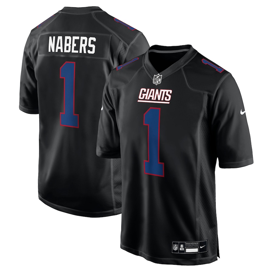 Malik Nabers New York Giants Nike Fashion Jersey – Carbon Black