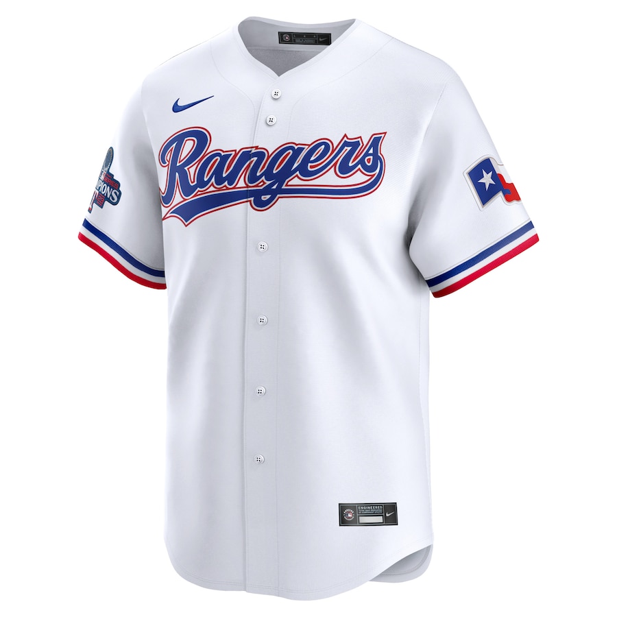 Max Scherzer Texas Rangers Nike Home 2023 World Series Champions Limited Jersey – White