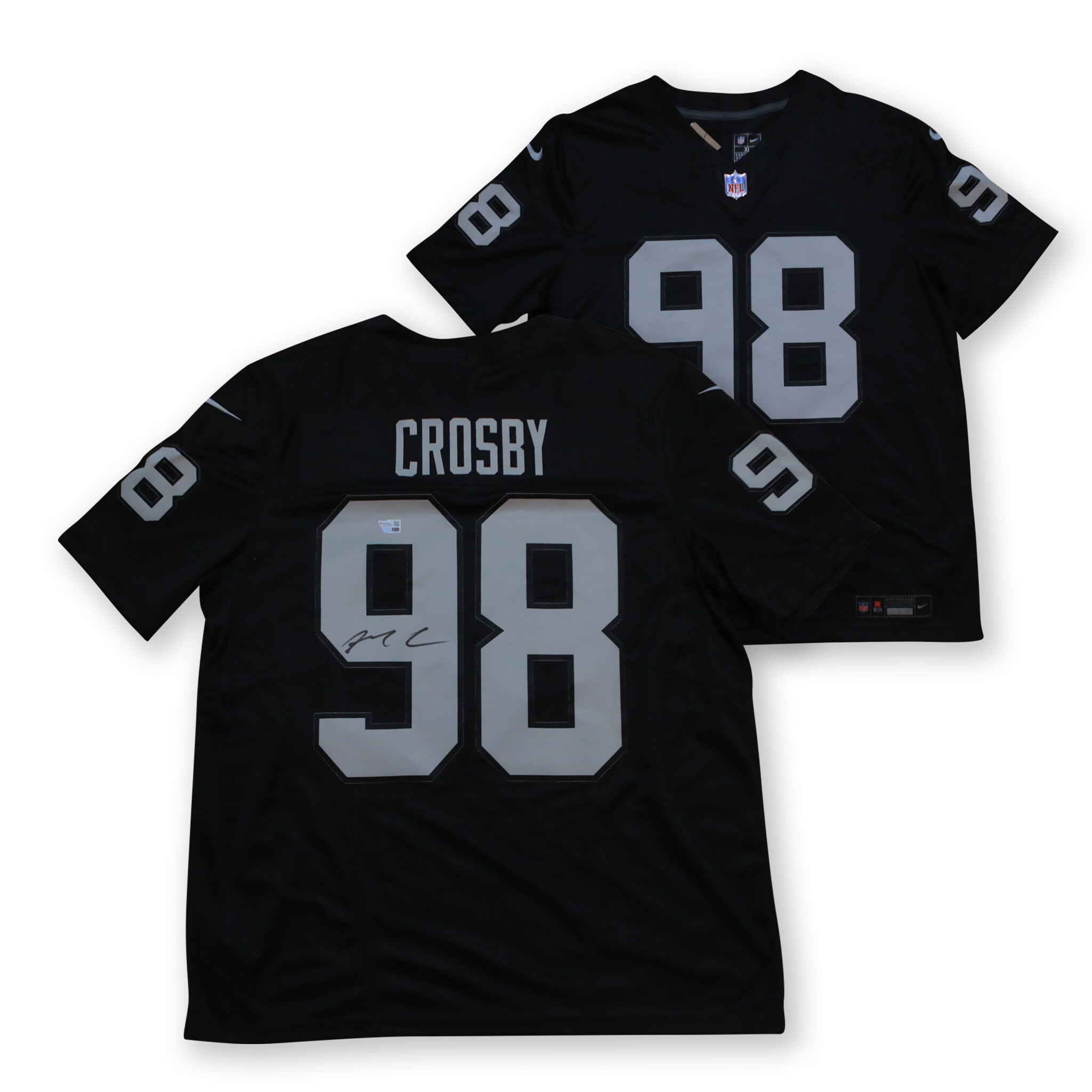 Maxx Crosby Autographed Las Vegas Raiders Signed Nike Limited Football Jersey Fanatics COA