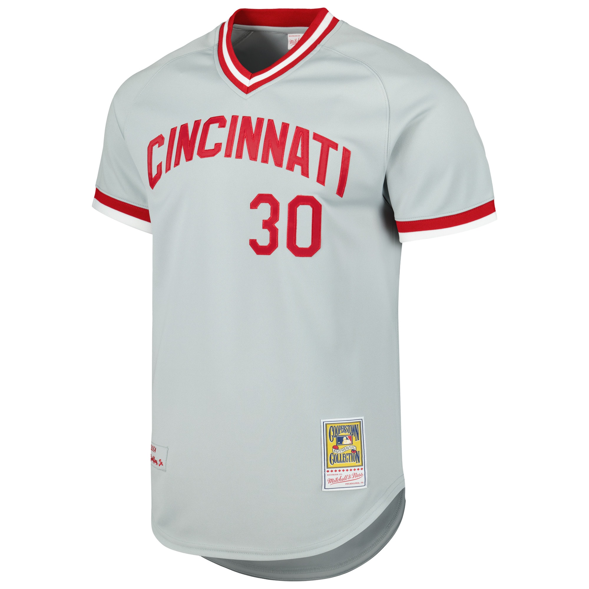 Men’s Cincinnati Reds Ken Griffey Jr. Mitchell & Ness Gray 2004 Cooperstown Collection Authentic Throwback Jersey