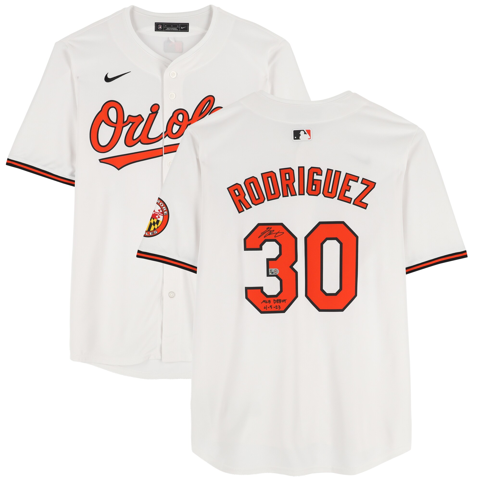 Grayson Rodriguez Baltimore Orioles Autographed White Nike Limited Jersey
