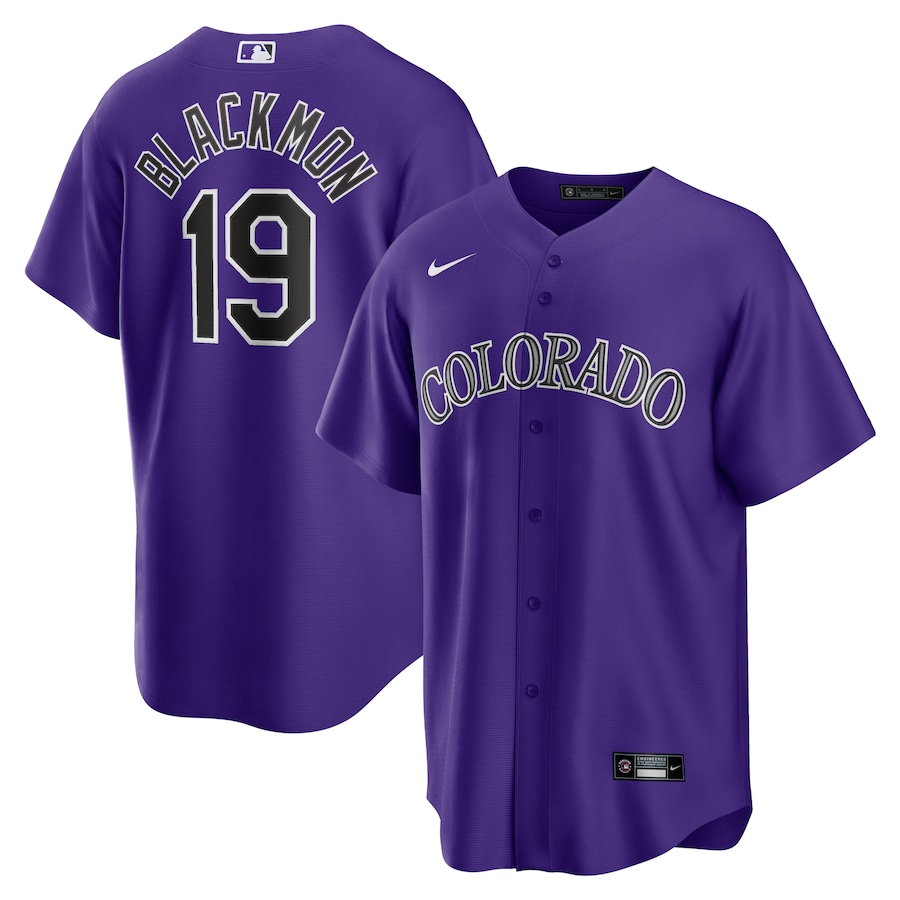 Nike Colorado Rockies Charlie Blackmon Nike Purple Alternate Replica Player Name Jersey