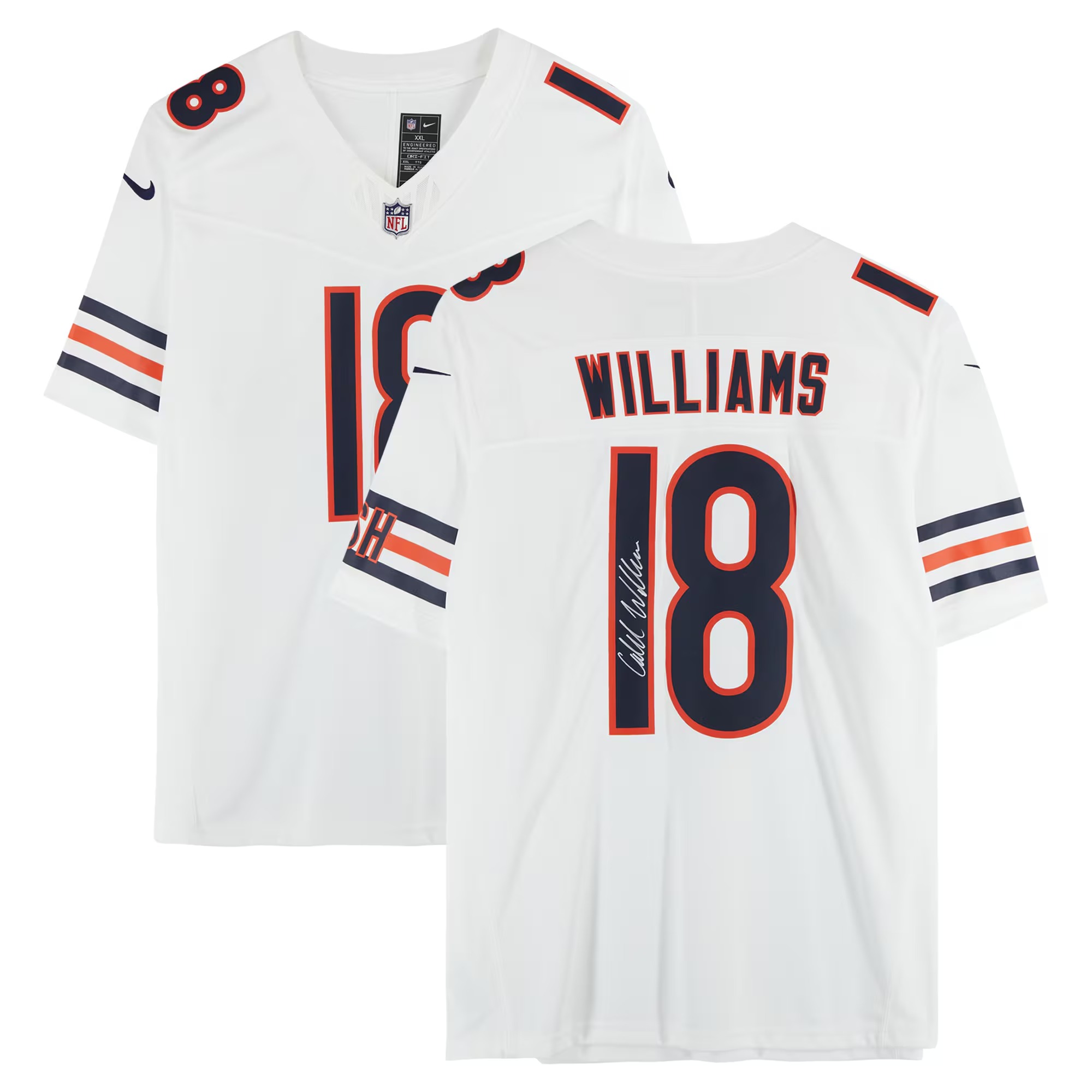 Caleb Williams Chicago Bears Autographed Nike Vapor F.U.S.E White Jersey