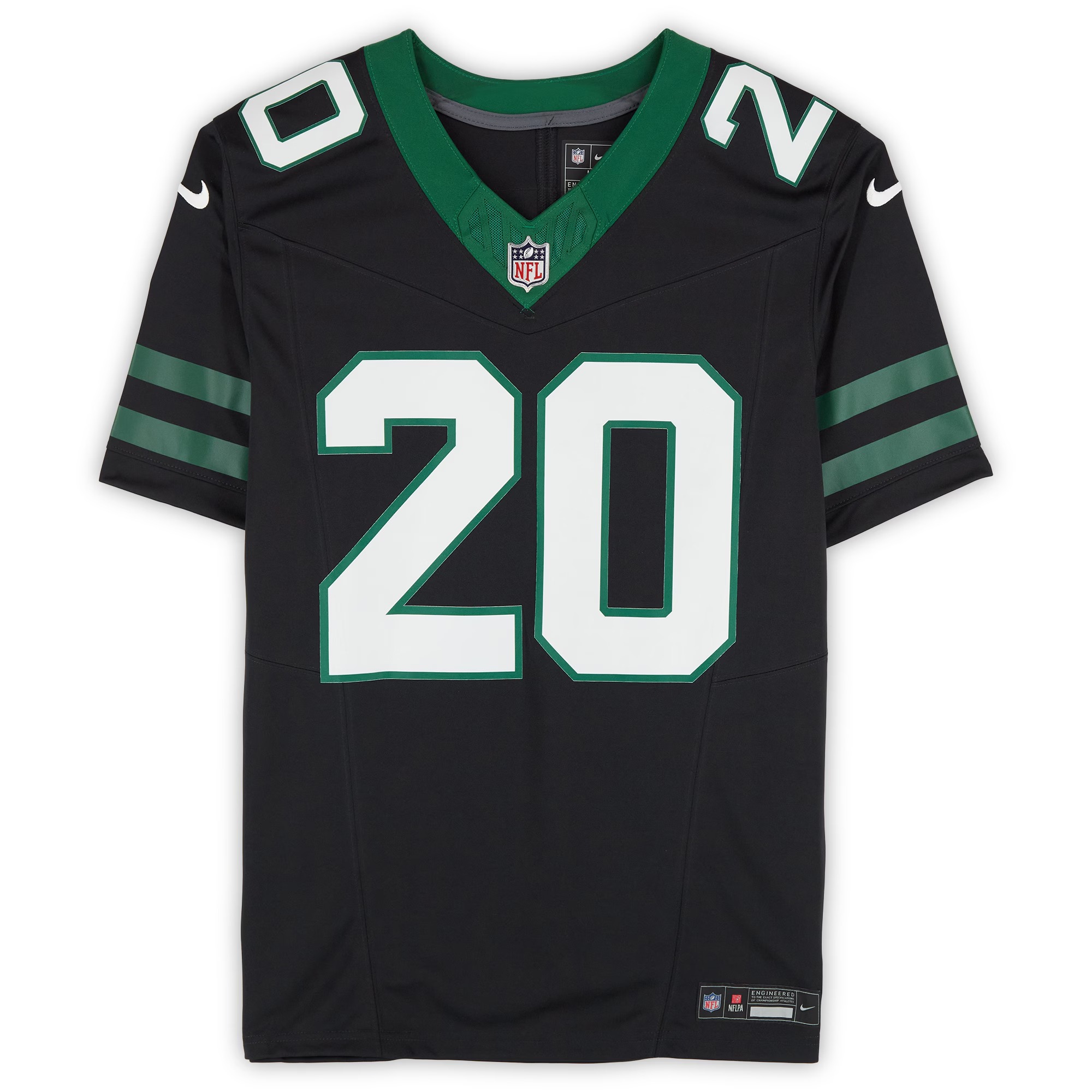 Breece Hall New York Jets Autographed Nike 2024 Black Jersey