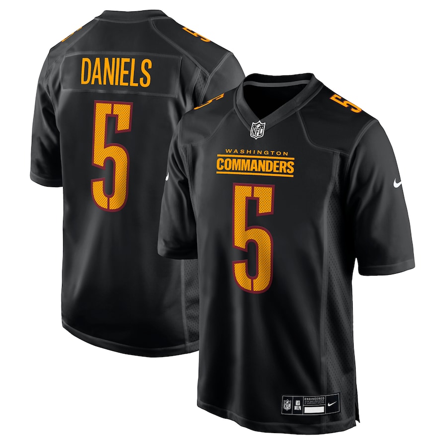 Jayden Daniels Washington Commanders Nike Fashion Jersey – Carbon Black