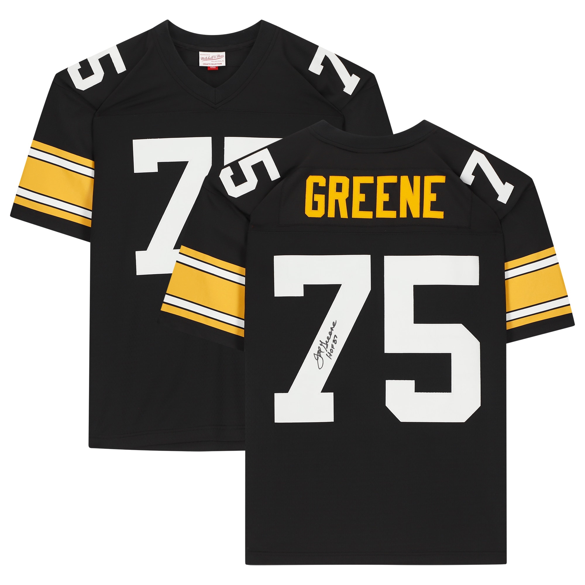Joe Greene Pittsburgh Steelers Autographed Black Replica Jersey