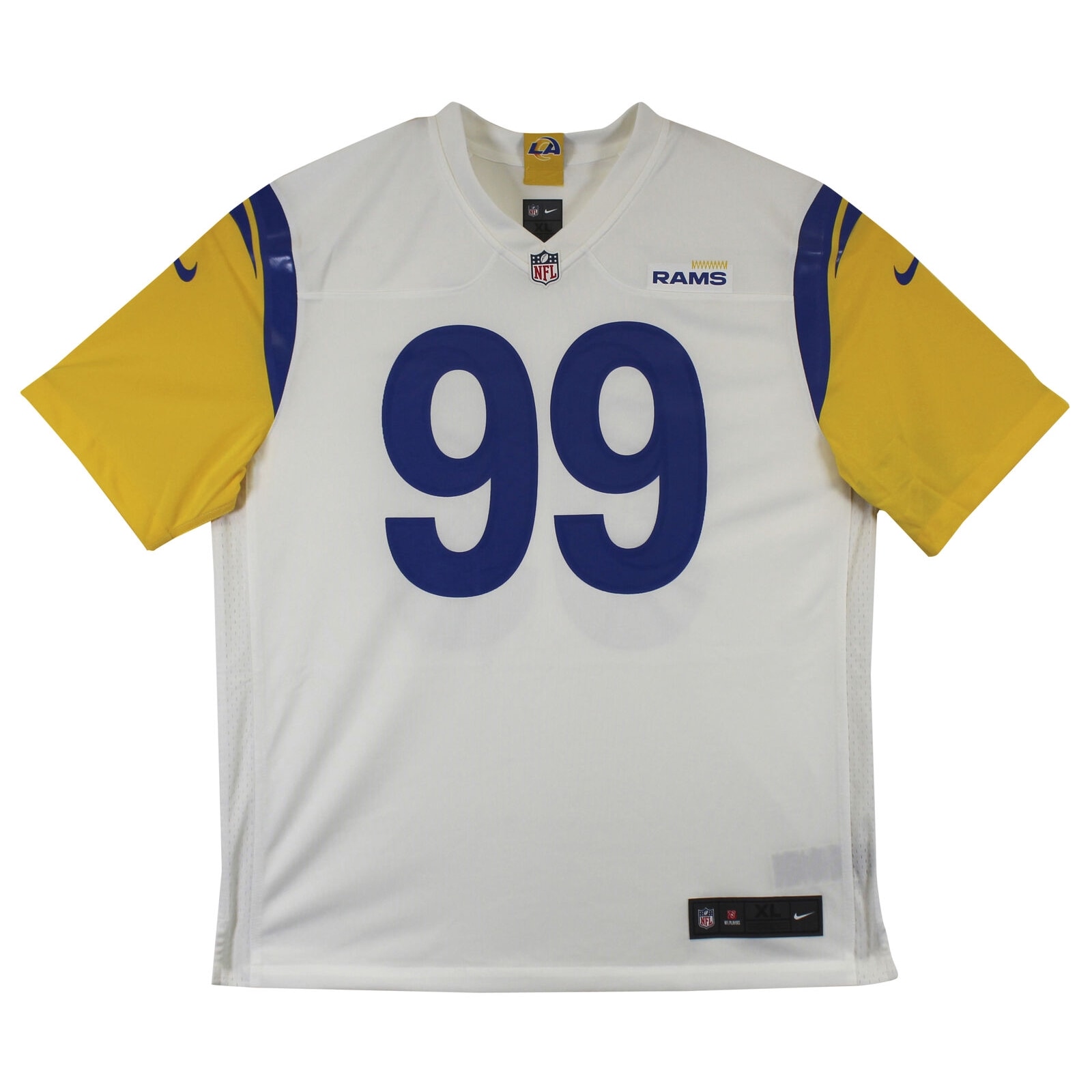 Rams Aaron Donald Signed White Nike Game Jersey BAS Witnessed