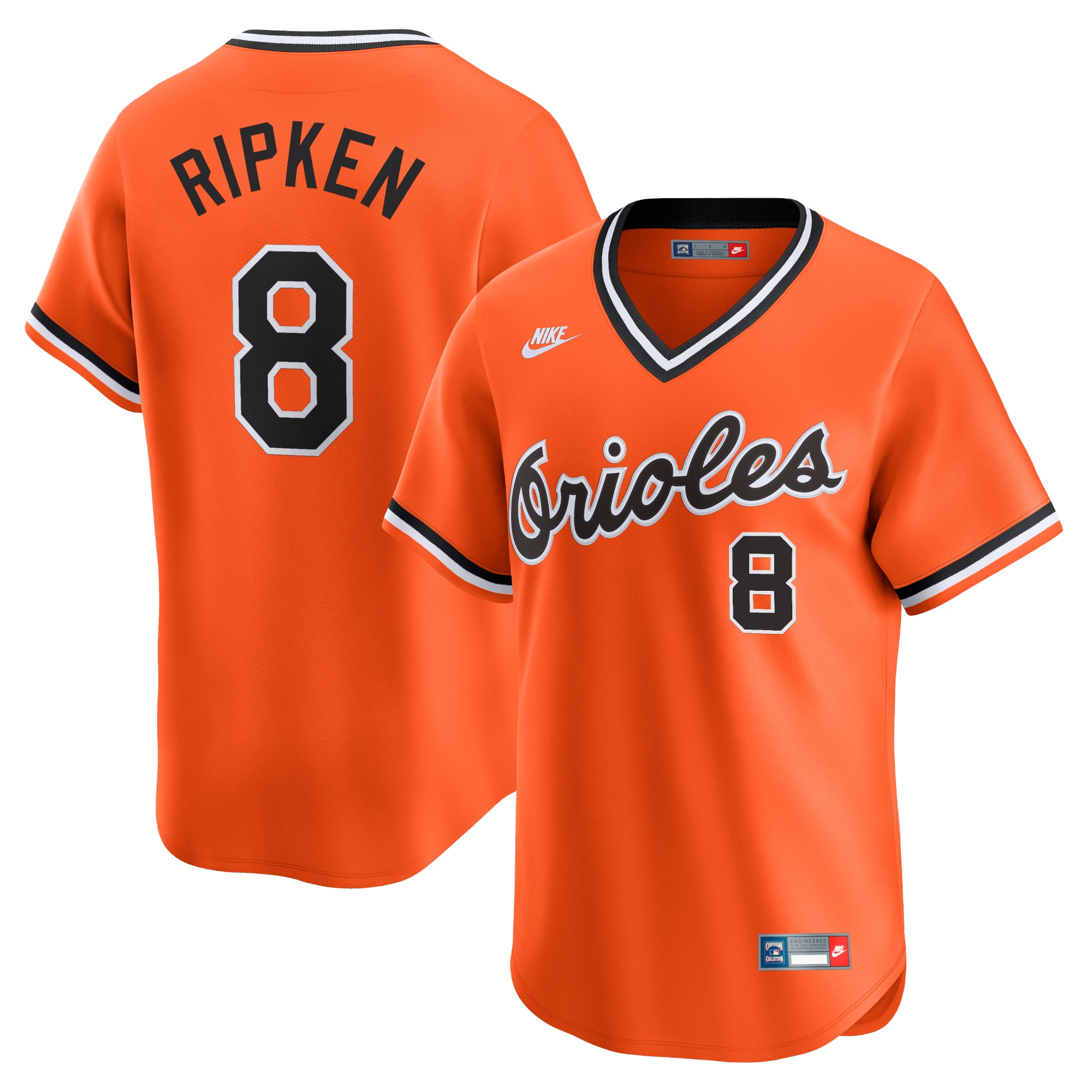 Baltimore Orioles Cal Ripken Jr. Nike Orange Throwback Cooperstown Limited Jersey