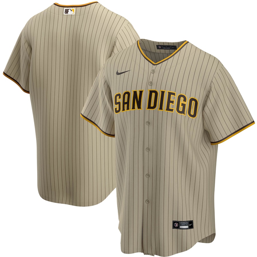 San Diego Padres Nike Alternate Replica Team Jersey – Tan