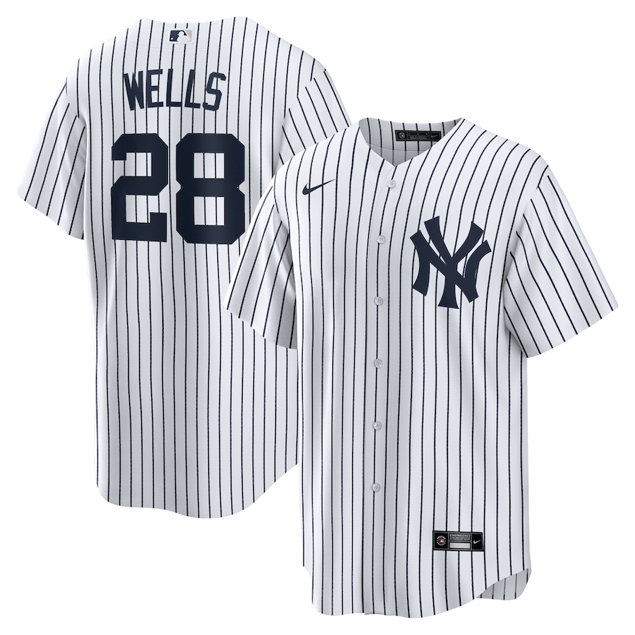 Men’s New York Yankees Austin Wells Nike White Home Replica Jersey