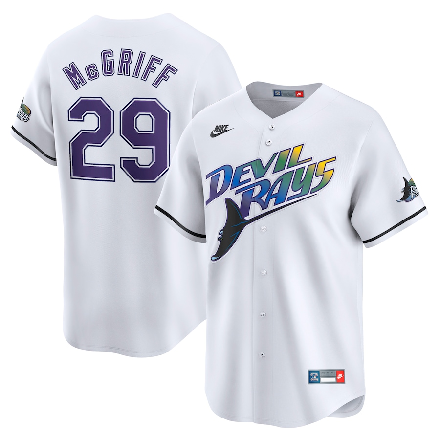 Fred McGriff Tampa Bay Rays Nike Throwback Cooperstown Limited Jersey – White