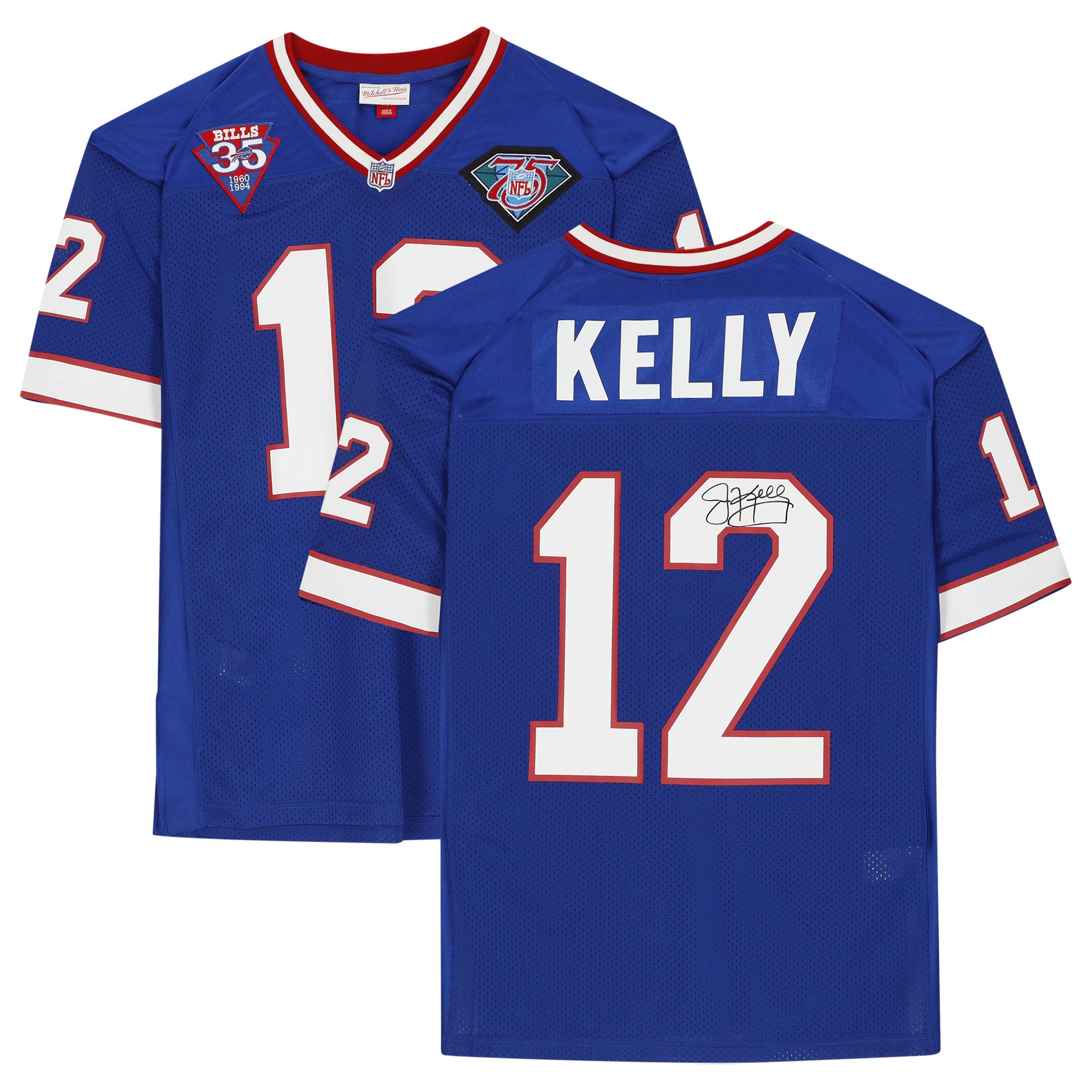 Jim Kelly Buffalo Bills Autographed Blue 1994 Authentic Jersey