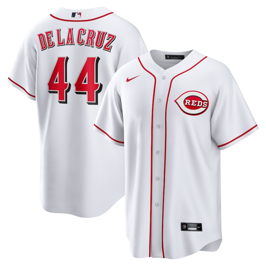 Cincinnati Reds Elly De La Cruz Nike White Home Elite Player Jersey