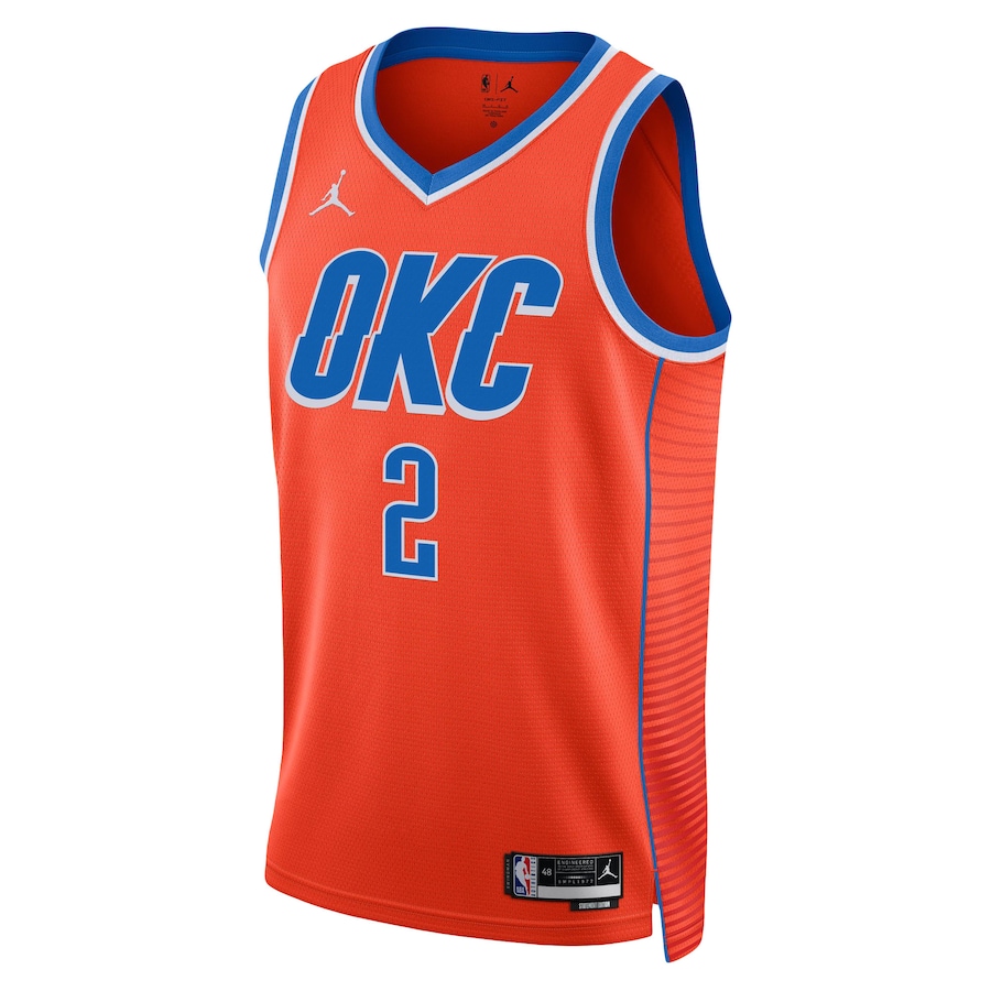 Shai Gilgeous-Alexander Oklahoma City Thunder Jordan Brand Unisex Swingman Jersey – Statement Edition – Orange