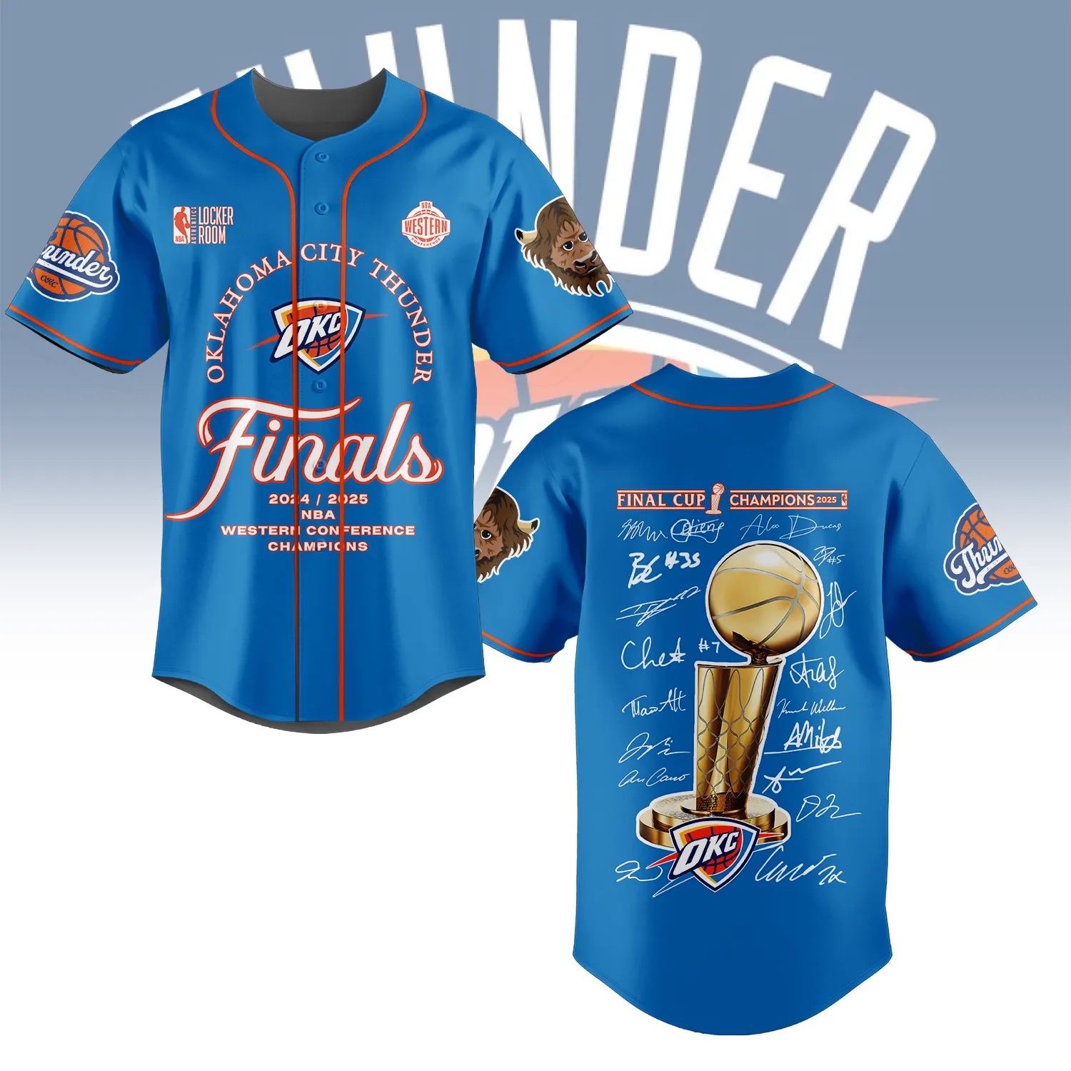 Oklahoma City Thunder x NBA Baseball Jersey Gift For Fans