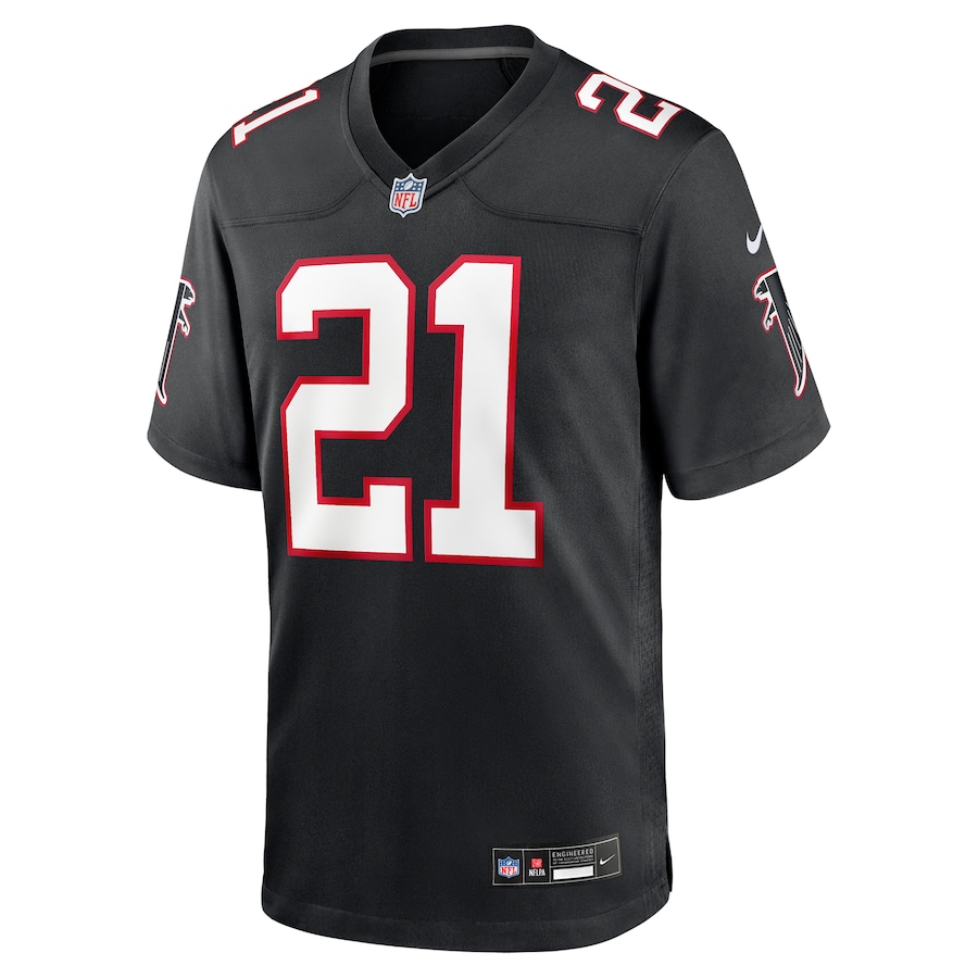 Deion Sanders Atlanta Falcons Mitchell & Ness Big & Tall 1992 Retired Player Replica Jersey – Black
