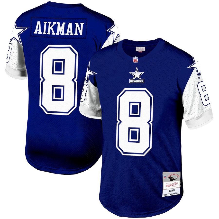 Men’s Mitchell & Ness Troy Aikman Navy Dallas Cowboys Legacy Replica Jersey