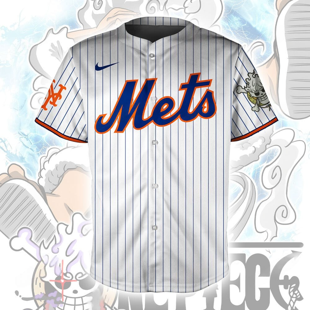 New York Mets x One Piece Luffy Gear 5 Grand Slam Baseball Jersey