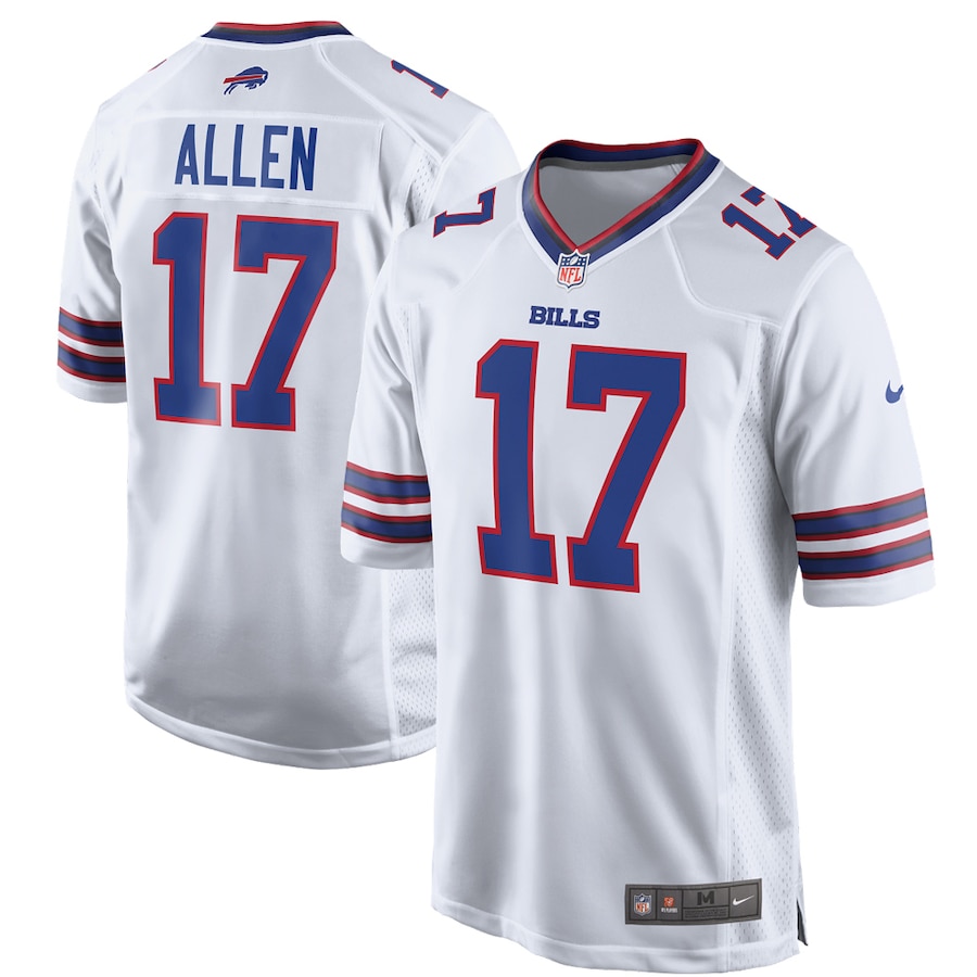 Buffalo Bills Josh Allen Nike White Game Player Jersey