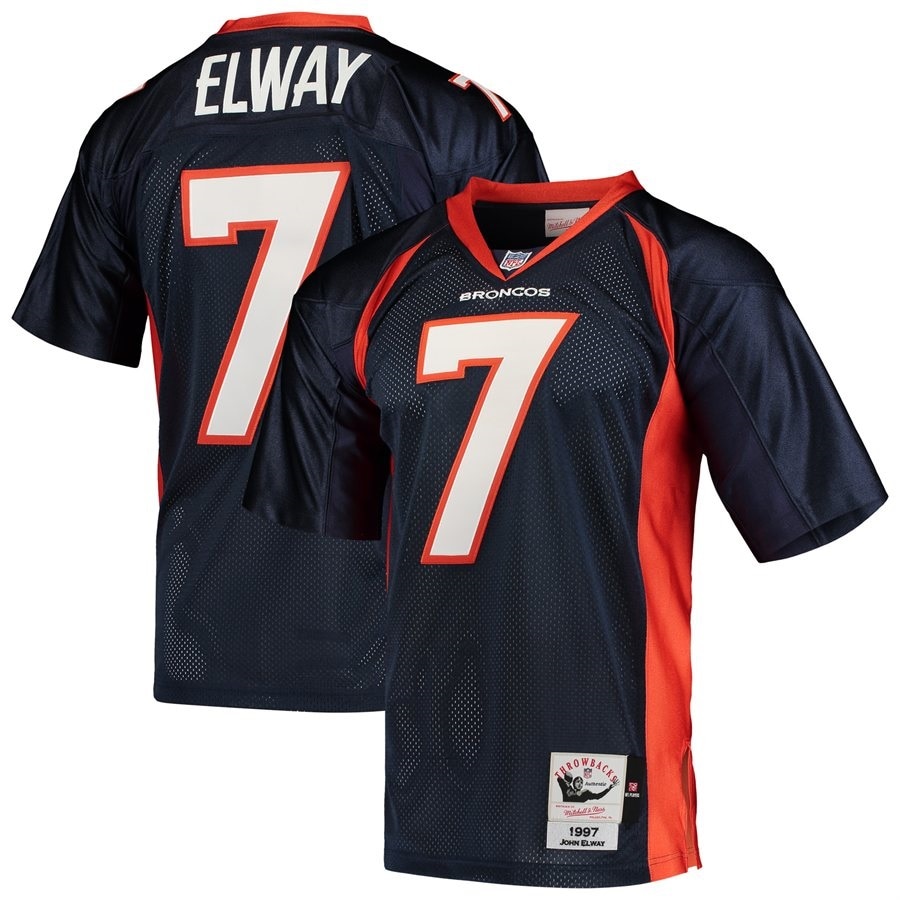 Denver Broncos John Elway Mitchell & Ness Navy 1997 Authentic Throwback Retired Player Jersey