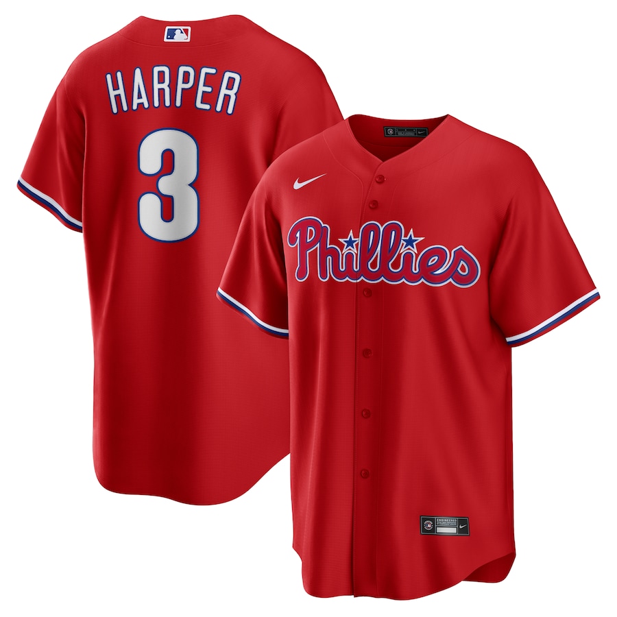 Bryce Harper Philadelphia Phillies Nike Alternate Replica Player Name Jersey – Red