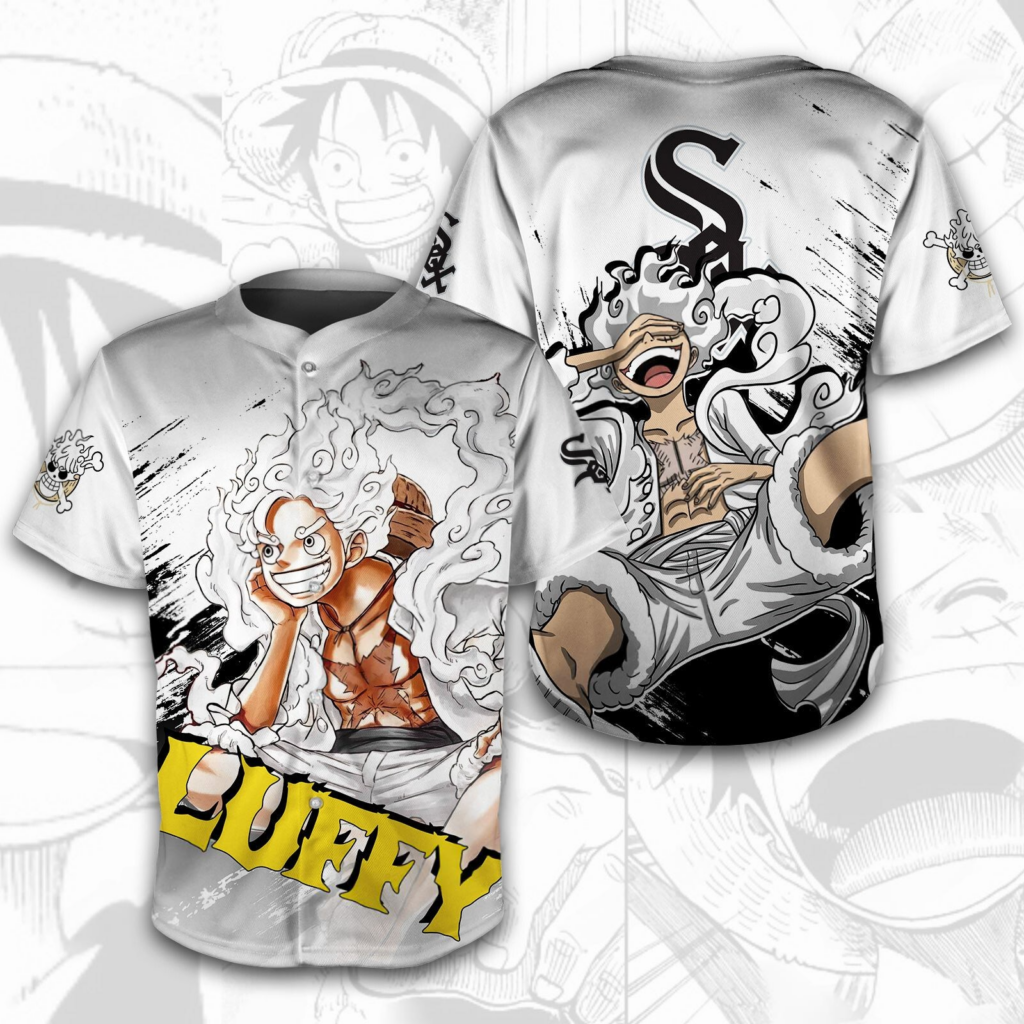 Chicago White Sox x One Piece Luffy Gear 5 Joy Boy Awakening MLB Baseball Jersey