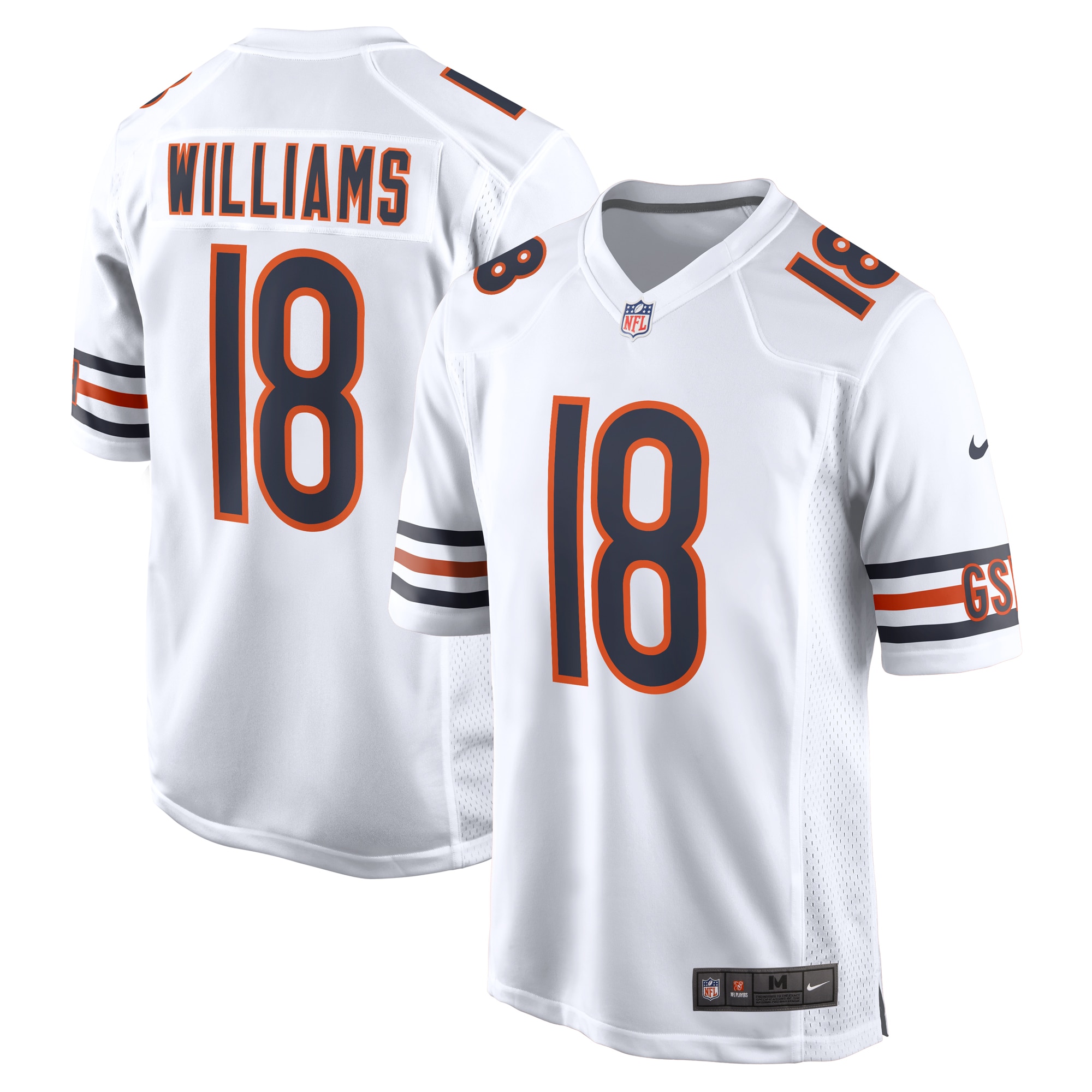 Chicago Bears Caleb Williams Nike White 2024 NFL Draft First Round Pick Player Game Jersey