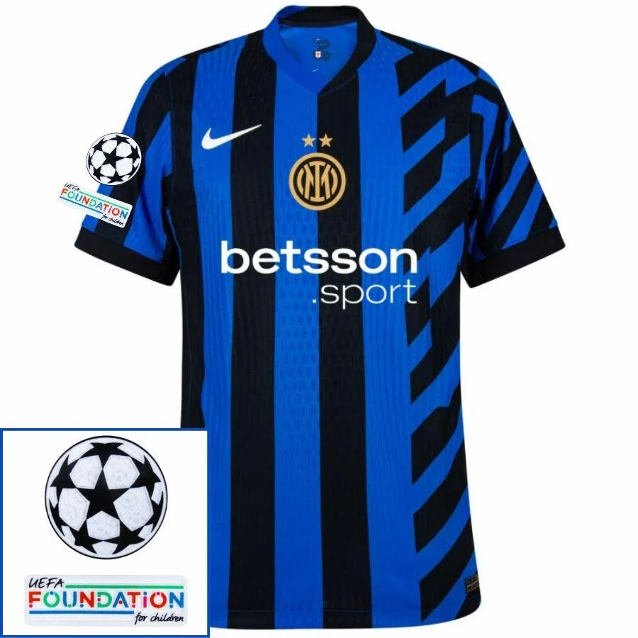 Inter Milan Home 2024/25 Patches UCL UEFA Foundation (Official Printing)