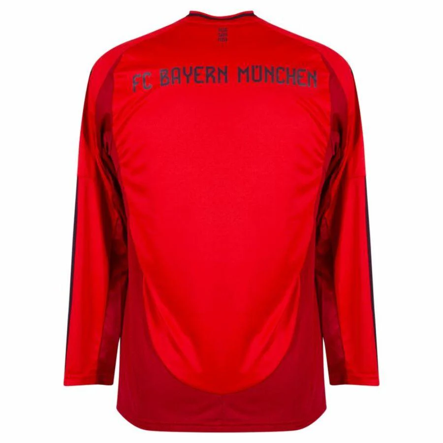 Bayern München Home Long Sleeve Fan Jersey 2024/25 Patches UCL UEFA Foundation (Official Printing)