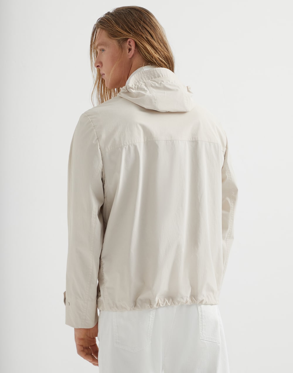 Water-resistant bonded cotton short parka