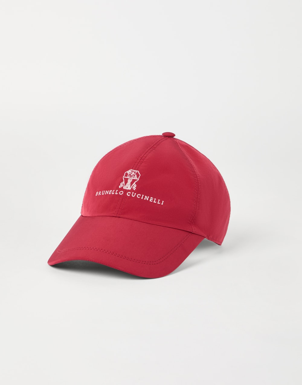 Water-resistant microfiber baseball cap with embroidered logo