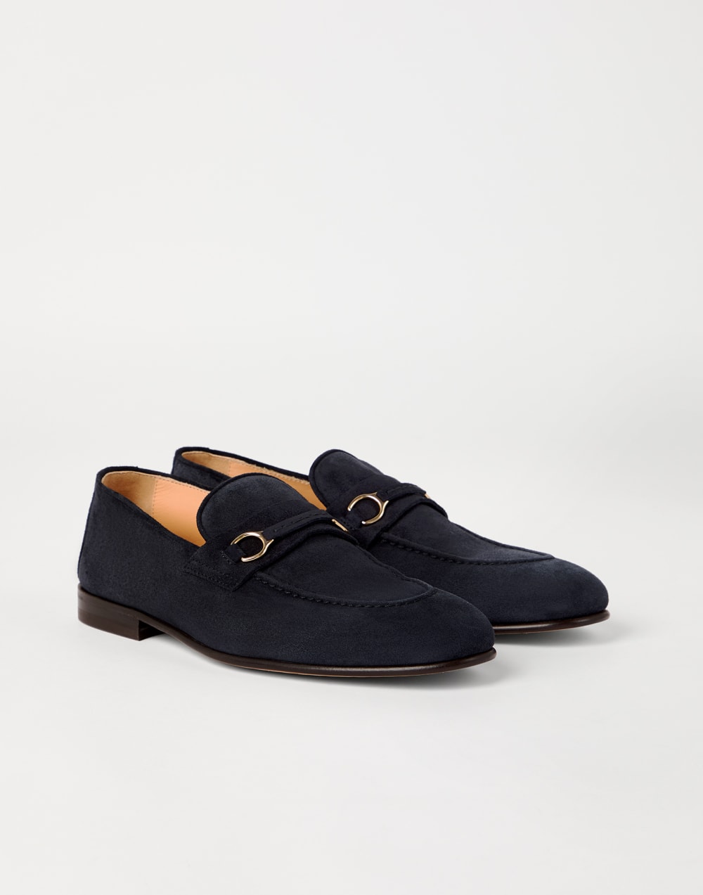 Suede loafers with bit detail